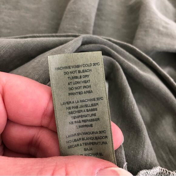 Sundry army olive green sleeveless side knotted midi dress size 2 or Medium - Picture 14 of 16